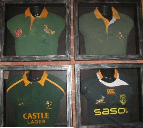 4 x Springbok Jerseys Signed by Captains