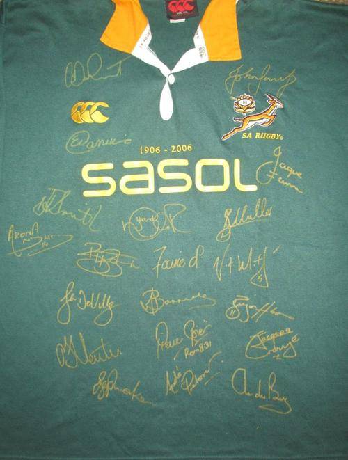 Springbok Rugby Jersey Signed 2006