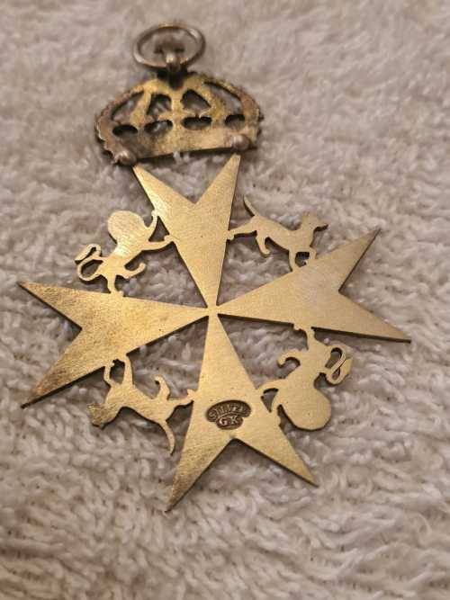 Sterling silver Freemasons medallion