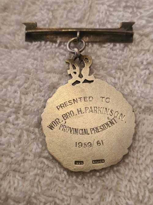 Sterling silver Freemasons medallion