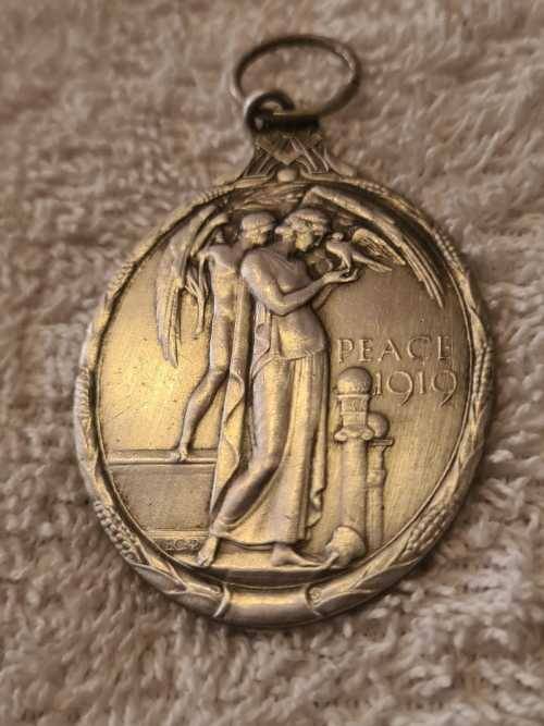 1919 Sterling silver peace medal