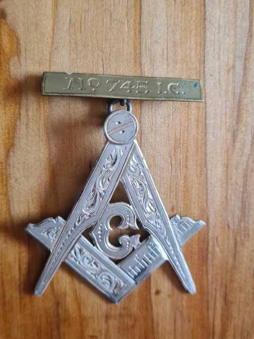 Sterling silver Freemasons medallion