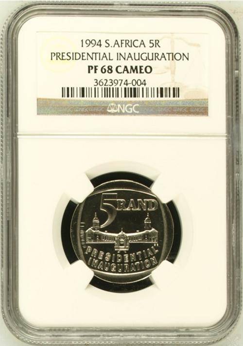 1994 PF68 Cameo Presidential Inauguration R5 Coin - BUILDING IN FRONT - THE FIRST EVER !