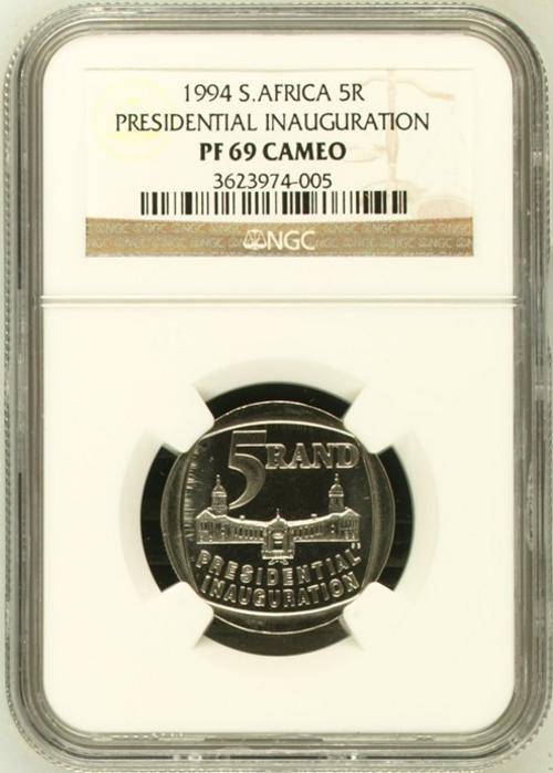 1994 PF69 Cameo Presidential Inauguration R5 Coin - BUILDING IN FRONT - THE FIRST EVER !