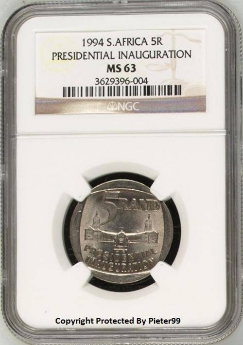 ** BUILDING IN FRONT ** 1994 Pres Inauguration R5 - MS63 - HIGH GRADE - R1 START !!