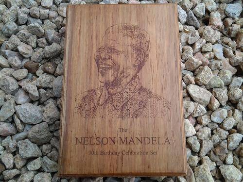 2008 Nelson Mandela 90th Birthday Celebration Wooden Box - Stunning !!