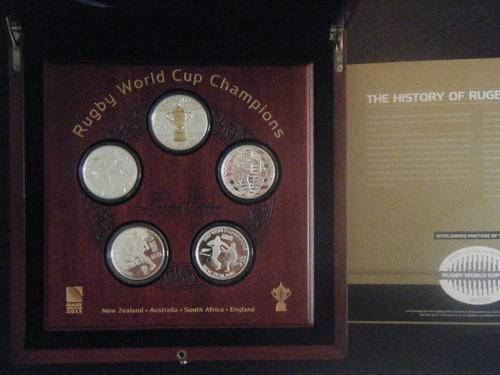 2011 RUGBY WORLD CUP LTD EDITION SILVER COIN COLLECTION