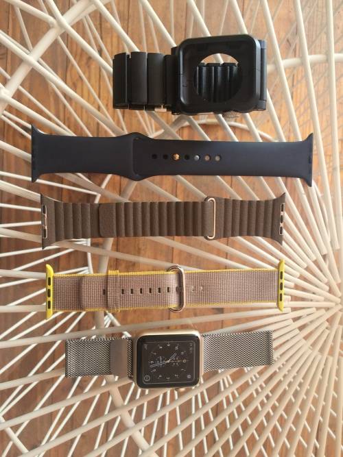 Apple iWATCH SPORT 42mm Gold Aluminum - Sport Band Midnight Blue