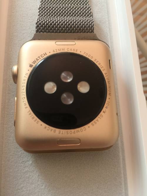 Apple iWATCH SPORT 42mm Gold Aluminum - Sport Band Midnight Blue