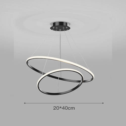 Modern Pendant Lamp Led Circle Ceiling Light - 2 Rings (20+40cm)