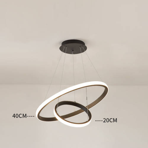 Modern Pendant Lamp Led Circle Ceiling Light - 2 Rings (20+40cm)