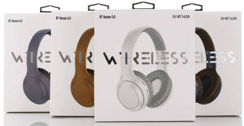 Bluetooth 5.0 Wireless Headphones - BT1628 - Brown