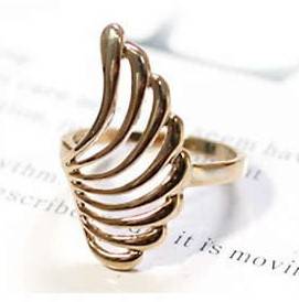 ***True Grace Accessories*** Gold Tone Charm Wing Shape Ring