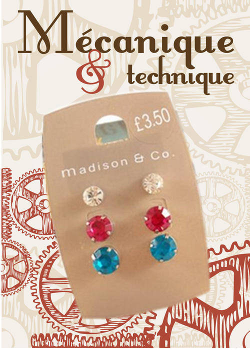 ***True Grace Accessories*** 3 Pairs Rhinestone Stud Earrings