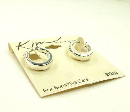 ***True Grace Accessories*** Sivler Tone Simple Style Earrings