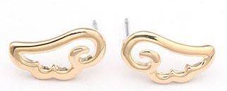 ***True Grace Accessories*** Angel's Wings Stud Earrings (Golden)