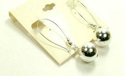 ***True Grace Accessories*** Silver Ball Dangle Earrings