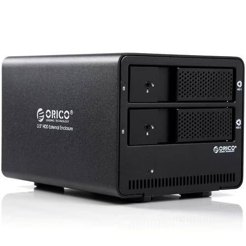 ORICO 9528U3 Aluminum Tool Free 2 bay 3.5" SATA to USB 3.0 External Hard Drive Enclosure Support 2x