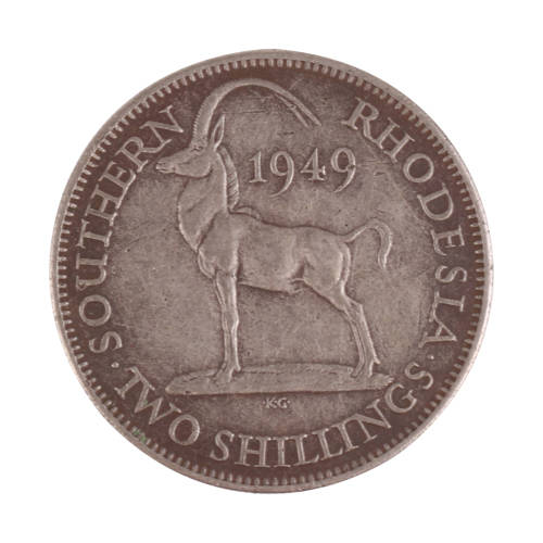1949 Southern Rhodesian lot (Fine Detail) - Half Crown + 2 Shilling + 1 Shilling + 6 Pence