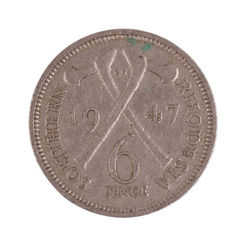 1947 Southern Rhodesian lot (Fine Detail) - Half Crown + 2 Shilling + 1 Shilling + 6 Pence + 1 Penny