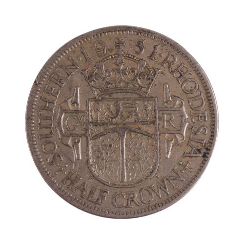 1951 Southern Rhodesian lot (Fine Detail) - Half Crown + 2 Shilling + 1 Shilling + 6 Pence