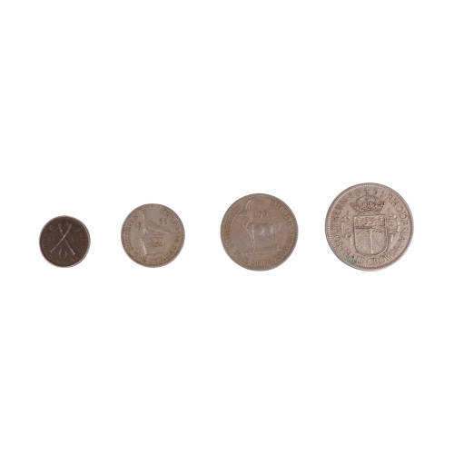 1951 Southern Rhodesian lot (Fine Detail) - Half Crown + 2 Shilling + 1 Shilling + 6 Pence