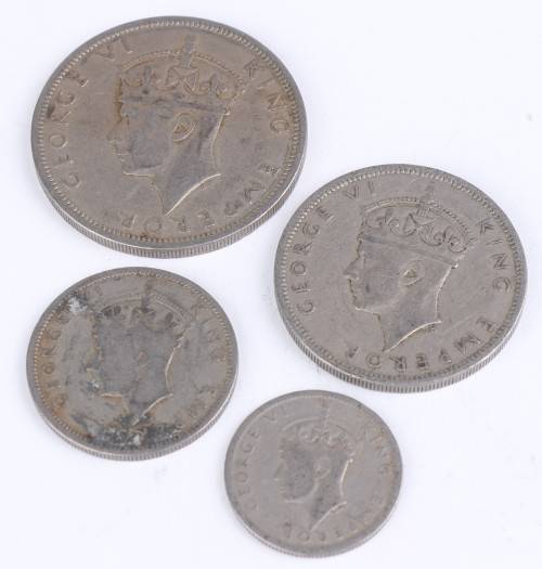 1947 Southern Rhodesian lot (Fine Detail) - Half Crown + 2 Shilling + 1 Shilling + 6 Pence
