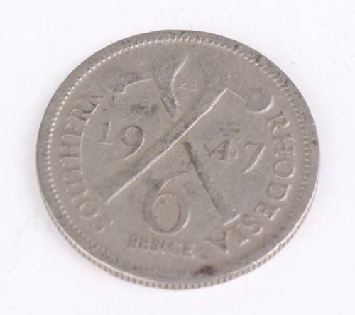 1947 Southern Rhodesian lot (Fine Detail) - Half Crown + 2 Shilling + 1 Shilling + 6 Pence