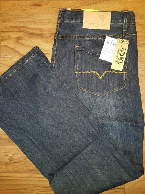 GUESS JEANS SIZE W36L32 - Brand New (Rocker Bootleg - Dark Vintage Blue)
