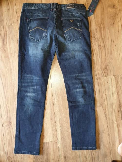ARMANI JEANS - Extra Slim J08 - Comfort Fabric - Mens Jeans - SIZE W36L34 - Brand New - Dark Vintage