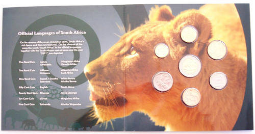 2011 UNCIRCULATED COIN SET-AS FROM THE SA MINT-THE LAST OF THE 5c COINS IN THIS SET