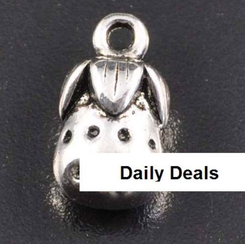1pc Tibet Silver Strawberry Charms 16mm