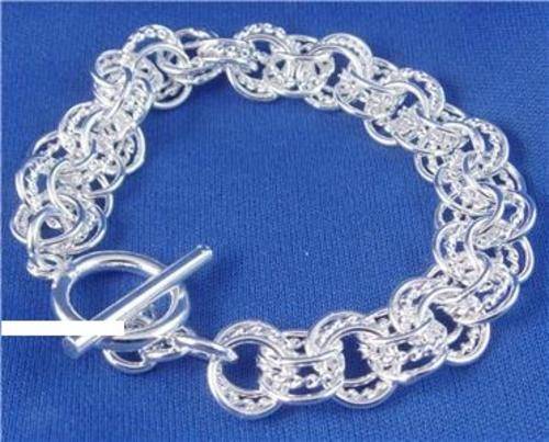 charming 925 sterling silver link chain bracelet