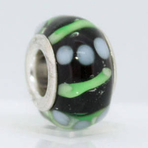 1 X 925 silver glass bead charm fit pandora biagi IW79