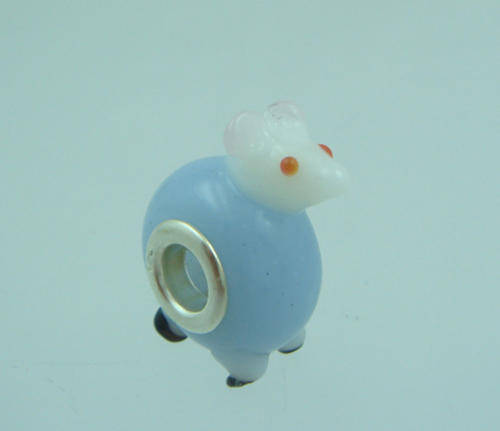 925 Sterling silver Blue Bunny Bead A11