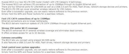 huawei wifi router LTE 4g