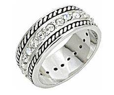 **FREE SHIPPING!**ELEGANT ETERNITY RING!!! - CZ DIAMONDS SET IN 18K WHITE  GOLD GP size 10