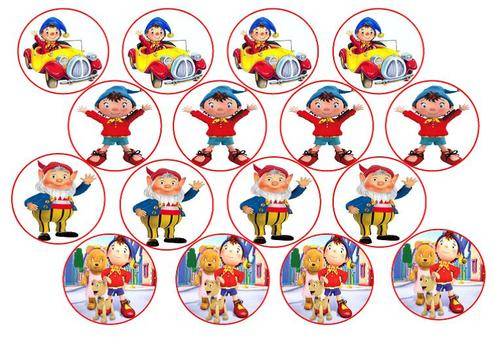 Noddy Picture Cupcake Toppers - Rice paper