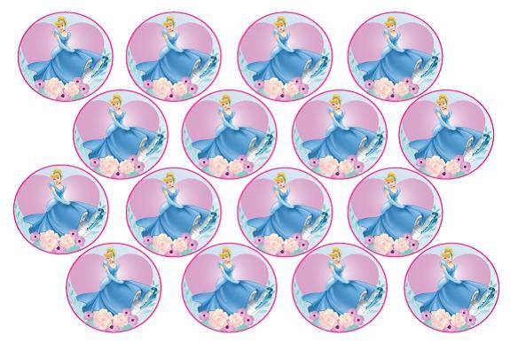 Cinderella Edible Picture Cupcake Toppers