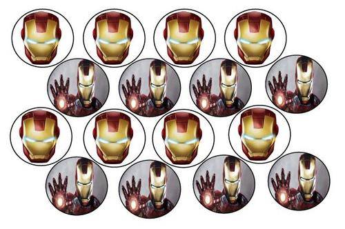 Iron Man Edible Picture Cupcake Toppers
