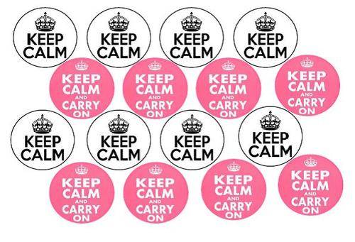 Keep Calm Edible Picture Cupcake Toppers