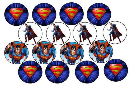 Superman Edible Picture Cupcake Toppers