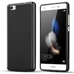 Huawei P8 Lite Protective TPU Gel Skin Cover Case  - Black