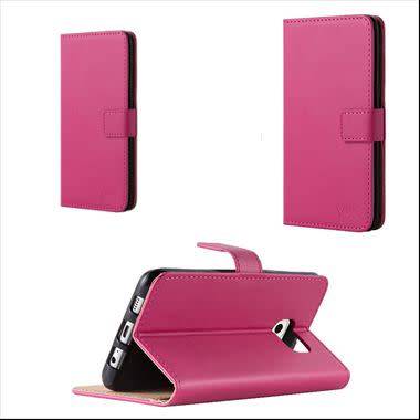 Book Case Flip Pouch For Samsung Galaxy S6 Edge - Pink