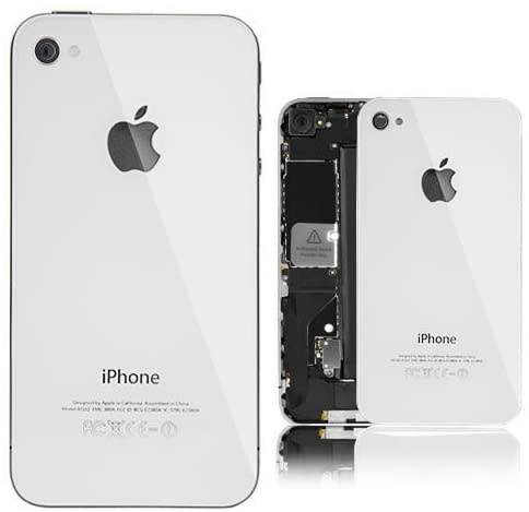 iPhone 4s Battery Back Glass Cover (black/white)