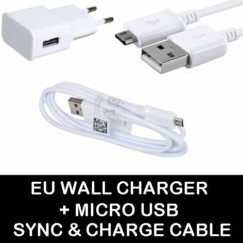 USB Wall Charger + Micro USB Cable for Samsung Galaxy S2 S3 S4 S3 Mini S4 Mini!