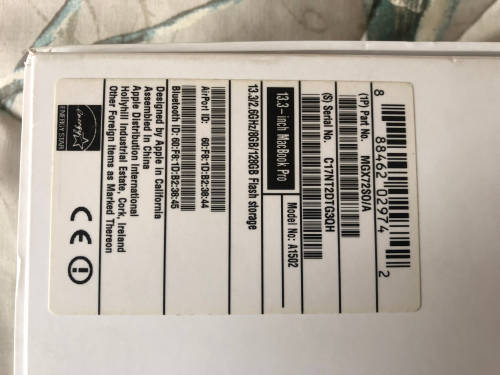 MacBook Pro 13.3" Mid 2014 (RETINA)