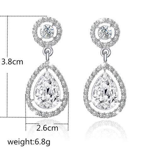 **Limited Stock** Stunning Crystal Tear Long Earrings Big Bride Drop Earrings
