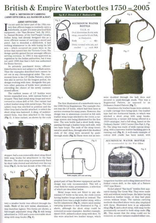 RARE British / UDF 1900 `India Pattern` water bottle