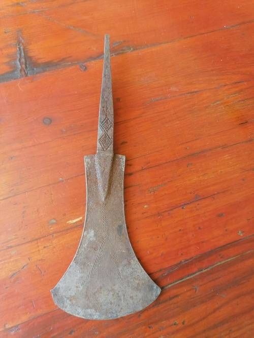 African Ornate Axe head - Angolan Bush War Souvenir